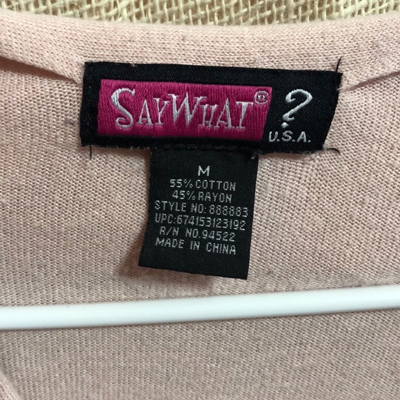 Light pink, girly, medium size cardigan. Cute! - Picture 3 of 4